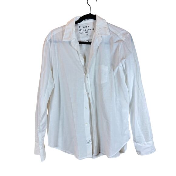 Frank & Eileen Tops - Frank & Eileen White Cotton Eileen Relaxed Button-Up Shirt sz Medium